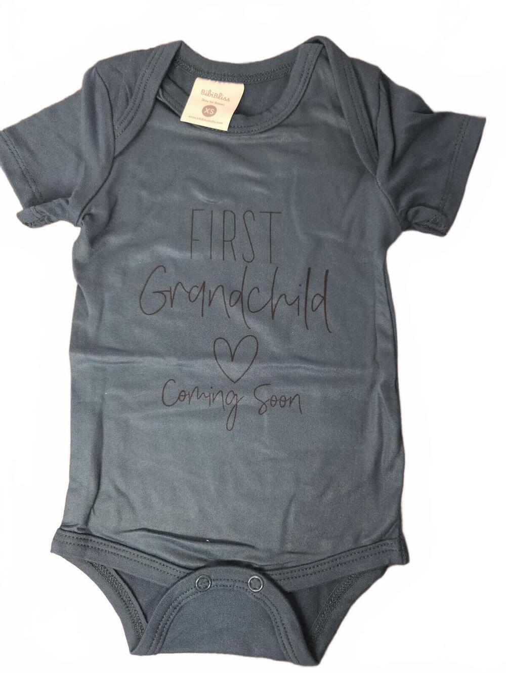 Child of Mine Baby Bodysuit 0-3 Months - First Grandchild Coming Soon